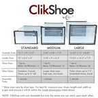 OnDisplay Clik Stackable Interlocking Shoe Box System (Large Clear/Black, Set of 2) - color: Large Clear/Black, size: Set of 2