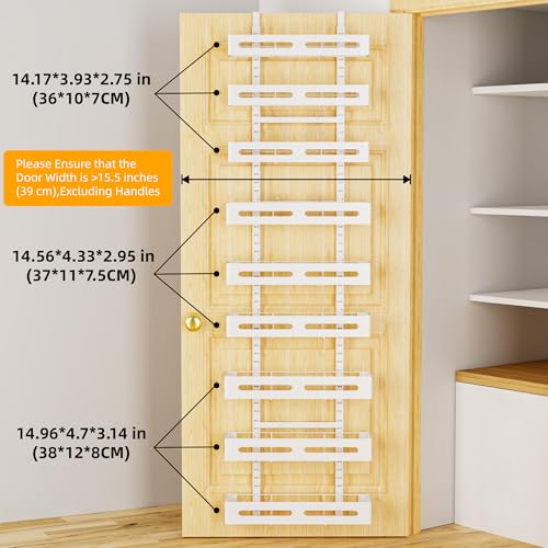 Moforoco White 9-Tier Over The Door Pantry Organizer, Pantry Organization And Storage, Metal Hanging Spice Rack Shelves Door - color: White, size: 9-Tier Large