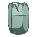 Pop Up Laundry Basket, Collapsible Mesh Laundry Hamper, Vertical Popup Hamper for Laundry, Spacing Saving Storage Basket for Bedroom, Hotel, Cruise, Green - color: Green