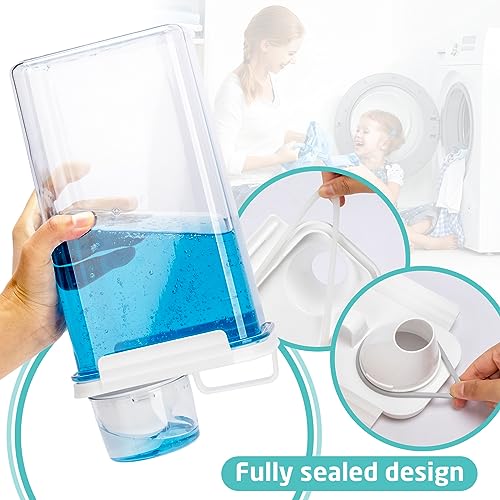 Laundry Detergent Dispenser-1 Pack, 61 oz Detergent Dispenser with 4 Removable Labels, Laundry Soap Dispenser for Laundry Room Organization and Storage, BPA Free & PET Plastic Clear - size: 61 Fl Oz (Pack of 1)