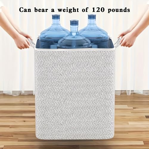 Extra Large Blanket Storage Containers, 220L Breathable Clothes Bedding Pillow Sheet Storage Bags with Zipper, Non-Woven Moving Quilt Large Capacity Storage Bins