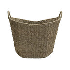 Household Essentials Brown Wicker Storage Basket with Handles Large | Natural Seagrass - color: Natural Seagrass