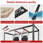 REIBII 48" W Garage Shelving Heavy Duty, 3000LBS Storage Shelves, 5-Tier Adjustable Metal Shelving, Garage Shelves Sturdy Industrial Shelf, Easy Assemble, 72" H x 48" W x 18" D - size: 48" W x 72" H x 18" D