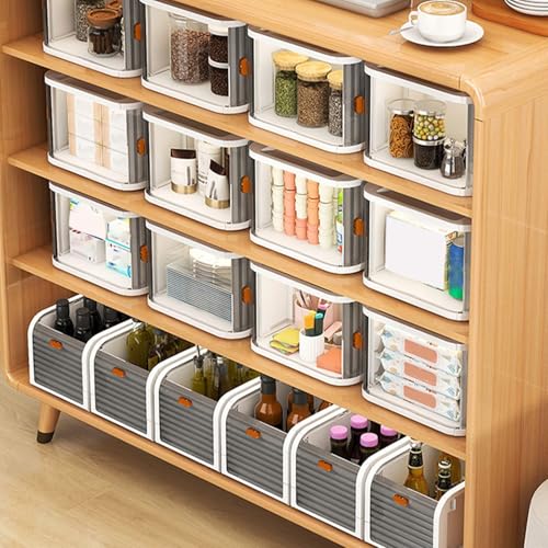 2PCS Stackable Makeup Drawer Organizer, Small Plastic Storage Drawers for Vanity Desk - Cosmetic & Skincare Organizer for Lipsticks, Hair Accessories, Countertop, Bathroom (Clear) - color: #2