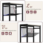 Narrow Side Table for Small Space, 3-Tier End Table with Magazine Holder, Slim Nightstand with Wire Shelf, Skinny Bedside Table in Living Room, Bedroom, Study, Kitchen and Balcony(Greige) - color: Upgrade-greige