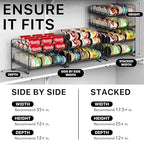 Simple Houseware 2 Tier Stackable Can Rack, Black, 2 Pack - color: Black