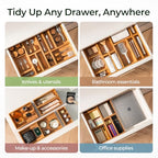 keechee Carbonized Bamboo Kitchen Drawer Organizer (Bundle: 10pc Organizers Set) - size: Bundle: 10pc Organizers Set