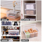 Citylife 17 QT Plastic Storage Bins with Lids Latching Stackable Storage Containers for Organizing Large Clear Storage Box for Garage, Craft, Toys, Closet, Home, 1 Packs - size: 1 Pack-17QT-N