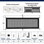 Cable Management net - Under Desk Wire Management - Flexible Under Desk Cable Management Tray Black - color: Black