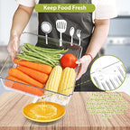 10 Pack Refrigerator Pantry Organizer Bins, Stackable Fridge Organizer Bins with Lids, Clear Plastic Food Storage Bins for Kitchen, Countertops, Cabinets, Fridge, Drinks, Fruits, Vegetable, Cereals - size: 10-PACK
