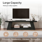 Tribesigns 63" Wooden Entryway Bench with Storage Shelf, Rustic Extra Long Bench, 2-Tier Narrow Hallway Seating Bench for Living Room, Bedroom, Kitchen(Black) - color: Black