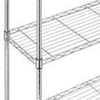 Amazon Basics 5-Shelf Adjustable Heavy Duty Steel Wire Rack, Space Saving Storage Shelving Organizer for Kitchen, Garage, No-Tool Assembly, 350 lbs Weight Capacity, 36" x 14" x 72", Chrome