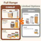ComSaf Airtight Food Storage Containers with Lids, 11 Pcs Canisters Sets for the Kitchen, Plastic Pantry Organizers and Storage for Cereal, Flour, Sugar,Kitchen Storage Containers Include Labels - size: 7 Size-Rectangle