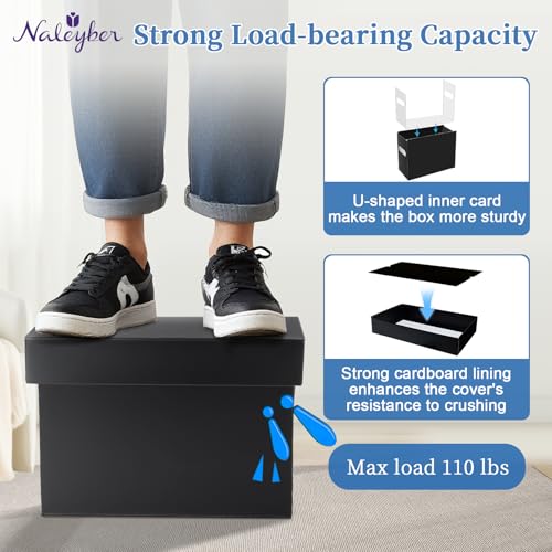 File Organizer Box with Lid & Handle, Heavy Duty Hanging File Folder Storage Boxes for Letter Size, Portable Filing Organizer for Office, Home, Classroom, Black 4 Pack - color: Black, size: 4 Pack