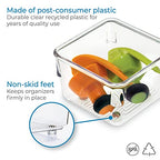 iDesign Linus Plastic Drawer Organizer, Storage Container for Vanity, Bathroom, Kitchen Drawers, 3" x 3" x 2", Set of 2, Clear - size: 3 x 3 x 2, style: Pack of 2