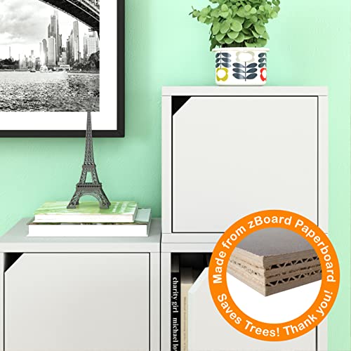 Way Basics Closet Organizer and Storage - Modular Connect Door Cube (Tool-free Assembly),11.2"D x 11.2"W x 12.6"H, White - color: White