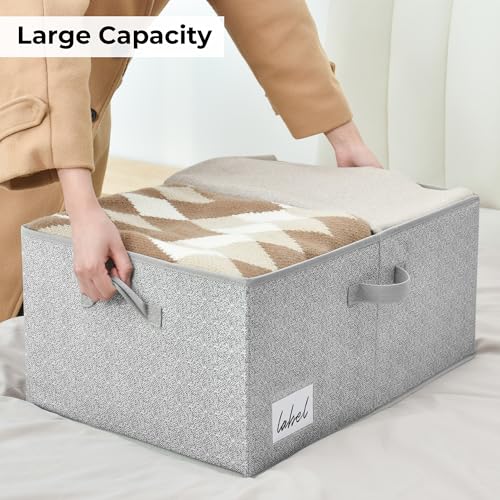 GRANNY SAYS Large Storage Bins with Lids, Decorative Storage Box for Shelves, Fabric Storage Bins Foldable, Storage Basket for Clothes, Keepsake Box, Jumbo, Gray, 2-Pack - color: Gray, size: Extra Large - 2 Pack