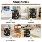 Gothic Sun Cloud Laundry Basket with Handles - Extra Large Foldable Hamper for Bathroom/Laundry/Bedroom/Dorm, Washable Fabric Storage Bin - color: Gothic Sun Cloud
