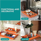 Navaris PU Leather Tray Set - 2 pcs Trinket or Valet Key Bowl - Jewellery, Pen, Watch Organiser Desk Trays - Stylish Bedside Table Accessories Tidy for Men