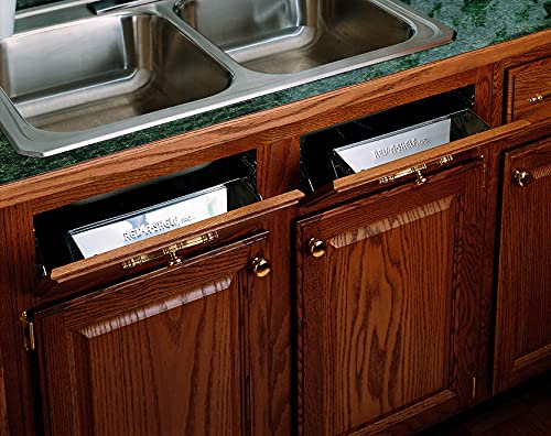 Rev-A-Shelf - 6541-14-52 - 14-1/4 in. Stainless Tip Out Sink Front Tray - size: 1.7" x 14.3" x 3"