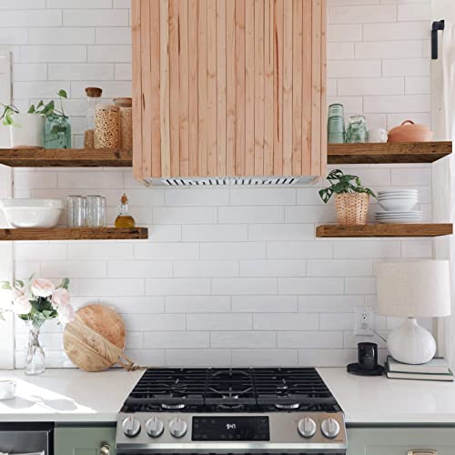 QEEIG Floating Shelves for Wall Bathroom Shelf Bedroom Kitchen Living Room Farmhouse Small Book Shelf 16 inch Set of 4, Brown (015-BN4) - color: A. Brown, size: 4pcs