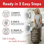 Laundry Trolley 360 - color: Brown, size: Swivel Wheels