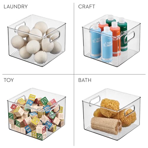 iDesign Pantry Storage Bin with Handles for Kitchen Cabinets or Fridge - Set of 2 - Clear - Made in USA - style: Pack of 2