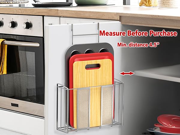 Simple Houseware Over Cabinet Door Organizer, 12.5"Wx3.75"Dx18"H, Mesh Silver - color: Silver