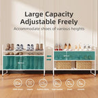 SUFAUY 3 Tier 33" Wide White Metal Shoe Rack for Closet, Stackable - color: White, size: 3 Tier