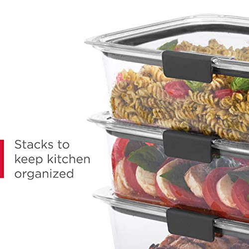 Rubbermaid Brilliance BPA-Free Food Storage Containers Multi Pack, 1.3 Cup Plastic Containers with Lids, 5 Pack, Leak Proof, Microwave & Dishwasher Safe - size: 1.3 cup (10-Piece)