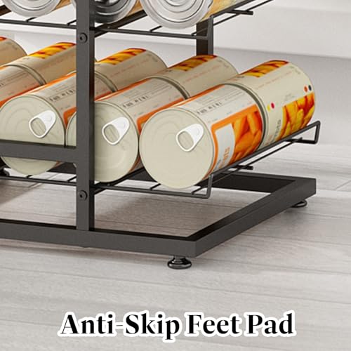 GILLAS 6 Tier with Wooden Top Water Bottle Storage with Wooden Tabletop,Metal Beverage Can Rack,Large Capacity Bottled Rack Water Bottle Holder Stand for Cabinet,Countertop Kitchen,Party,Black - size: 6 Tier With Wooden Top