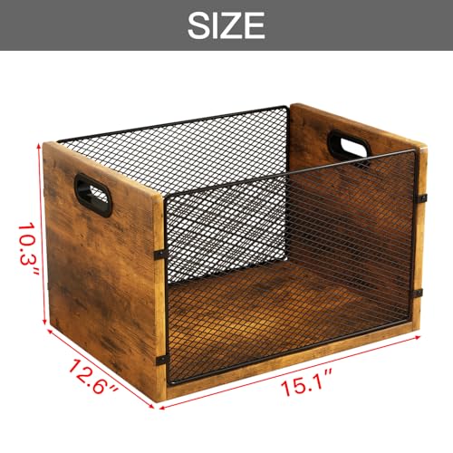 Hanging File Folder Organizer Filing Box with Handles File Organizer Holder for Desk Space-Saving Storage Bin for Letter Size – Open Design for Quick Access & Efficient Organization