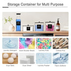 3+1 Pack Laundry Pods Containers & Dryer Sheet Holder & Laundry Detergent Dispenser, Laundry Room Organization and Storage Jars with Lids, Labels and Scoops for Scent Booster Powder Pods, Black Lid - color: Black