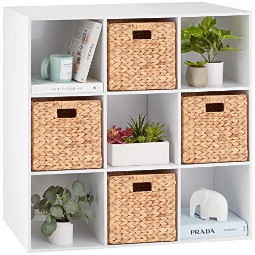 Best Choice Products 9-Cube Storage Organizer, 11in Shelf Opening, Bookcase, Display Shelf, Customizable w/ 3 Removable Back Panels - White - color: White, size: 9-Cube, 11in Shelf Opening