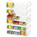 Deco Brothers Stackable Can Rack Organizer for Kitchen and Pantry, Holds Up to 36 Cans, White - color: White