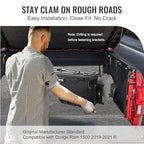 VEVOR Truck Bed Storage Box, Lockable Lid, Waterproof ABS Wheel Well Tool Box 6.6 Gal/20 L with Password Padlock, Compatible with Dodge Ram 1500 2019-2021, Passenger Side, Black - size: Passenger Side, style: Dodge Ram