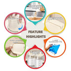 6-Pc Airtight Cereal Storage Containers Set(1.8L×3 & 2.5L×3), Cereal Containers Storage with Pour Spout & Measuring Cup, BPA-Free Plastic Canisters for Rice, Flour, Pet Food Kitchen Pantry