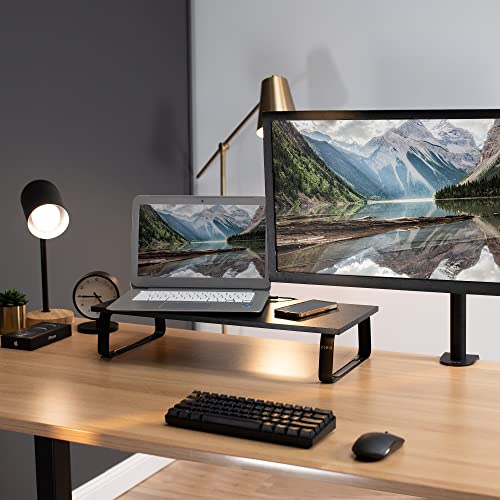 VIVO Monitor and Laptop Stand, 24 inch Desktop Riser, Black, STAND-V000D - color: Black