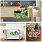 Bedside Caddy Hanging Bunk Bed Caddy Bed Organizer Hanging Pocket with 2 Hooks Bedside Storage Organizer Pocket Bag Holder Green Nature St Patrick Clovers - color: Green Nature St Patrick Clovers