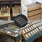 Jadehom 19 x 13 Inches Spice Drawer Organizer, 4 Tier Clear Acrylic Expandable In-Drawer Seasoning Jars Rack, Kitchen Drawer Spice Insert Tray for Cabinet/Countertop - size: 4 Pcs x 13 inch Width