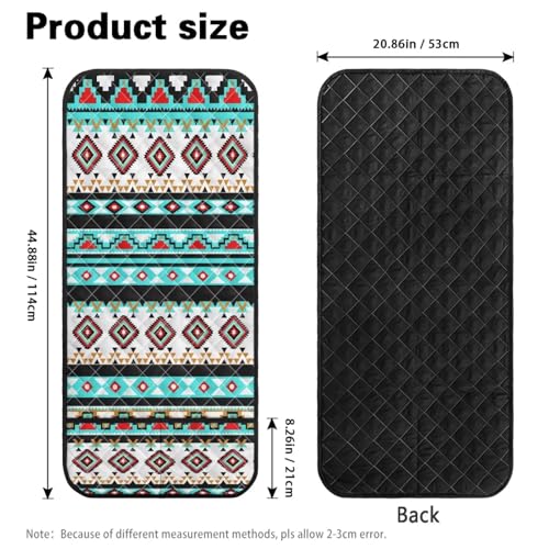 Blue Aztec Tribal Geometry Print Armrest Cover for Sofa Control Holder Sofa Armrest Organizer for Magazine, Tablet, Phone, iPad Chair Arm Covers 44x20 inch Couch Cover - color: Blue Aztec Tribal Geometry