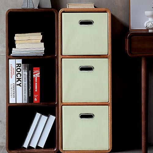 STOREONE Fabric Storage Bins Cubes Baskets Containers-(11X11X11) with Dual Handles Cube Storage Organizer Bins for Shelf Closet, Bedroom Organizers, Foldable Set of 6 (Creamy- White ) - color: Creamy-White, size: 6 pack