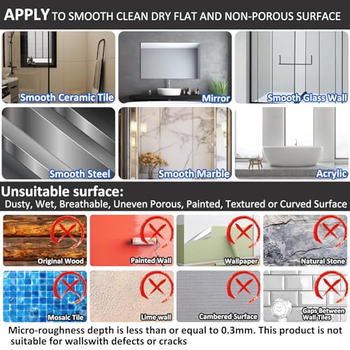 Shower Caddy Suction Cup, Wall Mounted Suction Shower Rack Organizer, No Drilling Clear Shelf Basket with 4 Movable Hooks, Bathroom Storage Rack Suitable for Smooth Walls - style: Long size, 1 piece