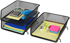 Simple Houseware Stackable Desk File Document Letter Tray Organizer, 3 Packs, Black - color: Black, size: Standard Entry