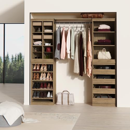 ClosetMaid Modular Storage Stackable 3-Shelf Unit, Sand - color: Sand