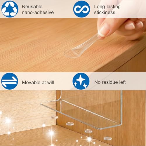 SortNStore Shelf Dividers for Closet Organization: 10" Tall x 16" Deep, Deeper Adhesive Separators Features Acrylic Material and Provides Storage for Clothes and Sweater in Bedroom Cabinets(6-Pack) - color: 6-pack, size: 10" Tall X 16" Deep