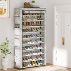 OYREL Shoe Rack 10Tier Large Capacity 50-56Pairs Beautiful Tall Shoe Shelf Free Standing Storage Cabinet Entryway Closet - size: 10Tier Multi