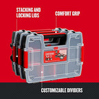 CRAFTSMAN Storage Organizer,Small Parts Organizer with 10-Compartments,Lid Includes Secure Latch (CMST60964M), (Pack of 6) - size: 6 Pack, style: Triple Pack