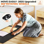 Dayacoco Underbed Storage with Wheels, 2 Pack Under Bed Storage Containers with Clear Lids No Assembly Required, 6.1 inch Rolling Under Bed Storage for Clothes, Shoes - size: 6.1 inch height-black