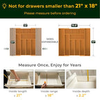 keechee Carbonized Bamboo Kitchen Drawer Organizer, 10 Slots Expandable Silverware Organizer, Utensil Holder & Cutlery Tray, 2.2" Deep for Extra Capacity, Non-Slip Feet Included - size: 10 Slots（Expandable）